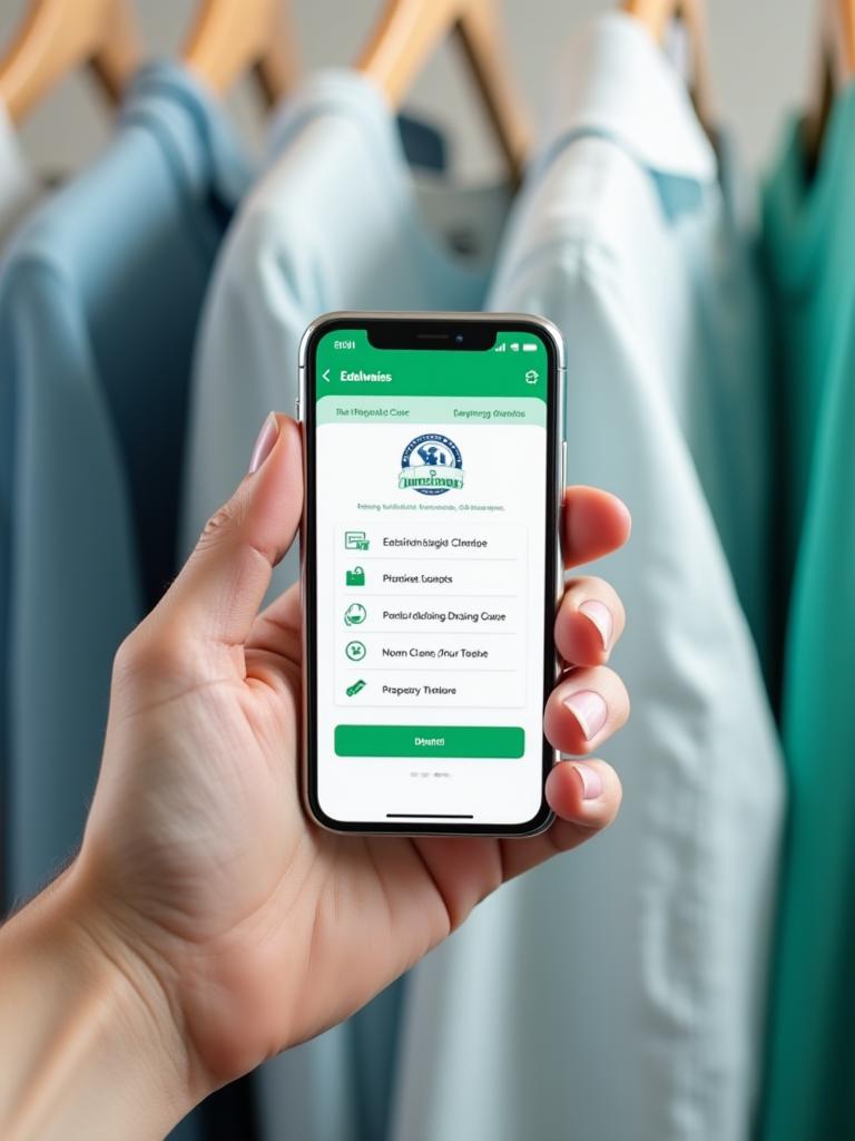 On-Demand Reinigung App für digitale Textilpflege